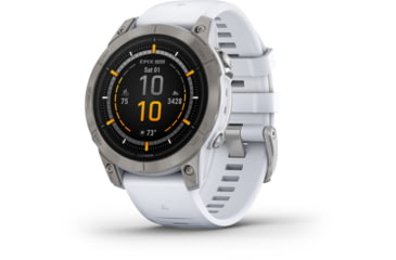 Image of Garmin Epix Pro Gen 2 - Sapphire Edition Watches, 47mm, Titanium w/ Whitestone Band, 010-02803-20