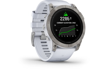 Image of Garmin Epix Pro Gen 2 - Sapphire Edition Watches, 51mm, Titanium w/ Whitestone Band, 010-02804-10