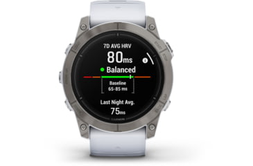 Image of Garmin Epix Pro Gen 2 - Sapphire Edition Watches, 51mm, Titanium w/ Whitestone Band, 010-02804-10