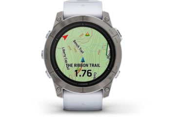 Image of Garmin Epix Pro Gen 2 - Sapphire Edition Watches, 51mm, Titanium w/ Whitestone Band, 010-02804-10