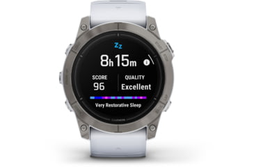 Image of Garmin Epix Pro Gen 2 - Sapphire Edition Watches, 51mm, Titanium w/ Whitestone Band, 010-02804-10