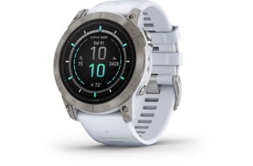 Image of Garmin Epix Pro Gen 2 - Sapphire Edition Watches, 51mm, Titanium w/ Whitestone Band, 010-02804-10