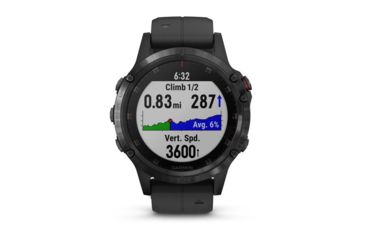 Image of Garmin Fenix 5 Plus, Sapphire, GPS Watch, NA, Black/Black 010-01988-00