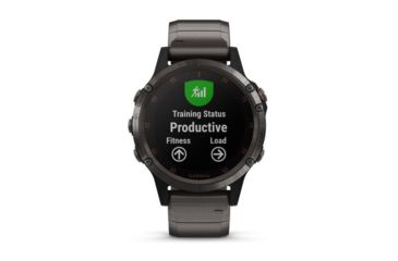 Image of Garmin Fenix 5 Plus, Sapphire, GPS Watch, NA, Carbon Gray/DLC Ti 010-01988-02