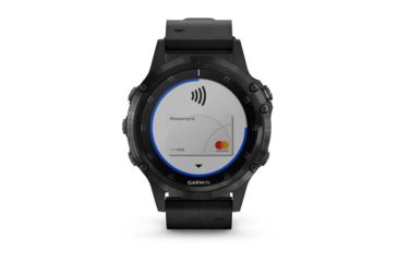 Image of Garmin Fenix 5 Plus, Sapphire, Leather, GPS Watch, NA, Black/Black 010-01988-06