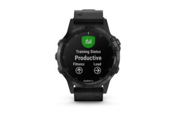 Image of Garmin Fenix 5 Plus, Sapphire, Leather, GPS Watch, NA, Black/Black 010-01988-06