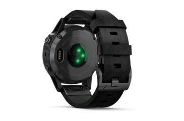 Image of Garmin Fenix 5 Plus, Sapphire, Leather, GPS Watch, NA, Black/Black 010-01988-06