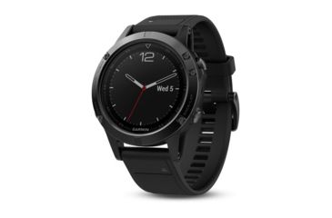 Image of Garmin Fenix 5, Sapphire, Black, GPS Watch, NA, Black 010-01688-10