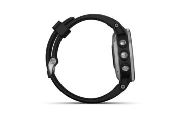 Image of Garmin Fenix 5S Plus, Glass, GPS Watch, NA, Black/Silver 010-01987-20