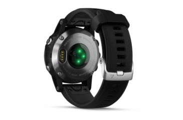 Image of Garmin Fenix 5S Plus, Glass, GPS Watch, NA, Black/Silver 010-01987-20