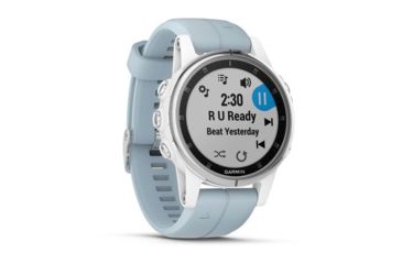 Image of Garmin Fenix 5S Plus, Glass, GPS Watch, NA, White/Sea Foam 010-01987-22