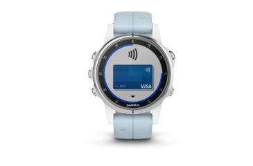 Image of Garmin Fenix 5S Plus, Glass, GPS Watch, NA, White/Sea Foam 010-01987-22