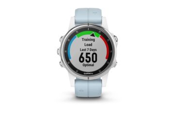 Image of Garmin Fenix 5S Plus, Glass, GPS Watch, NA, White/Sea Foam 010-01987-22