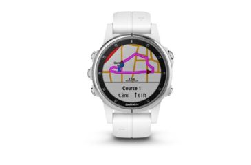 Image of Garmin Fenix 5S Plus, Sapphire, GPS Watch, NA, White/White 010-01987-00
