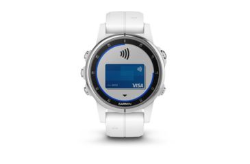 Image of Garmin Fenix 5S Plus, Sapphire, GPS Watch, NA, White/White 010-01987-00