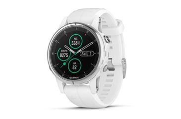 Image of Garmin Fenix 5S Plus, Sapphire, GPS Watch, NA, White/White 010-01987-00