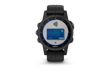 Image of Garmin Fenix 5S Plus, Sapphire, GPS Watch, NA, Black/Black 010-01987-02