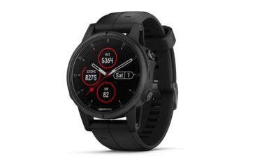 Image of Garmin Fenix 5S Plus, Sapphire, GPS Watch, NA, Black/Black 010-01987-02