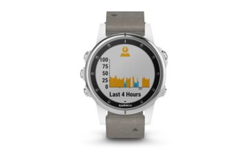 Image of Garmin Fenix 5S Plus, Sapphire, GPS Watch, NA, White/Gray 010-01987-04