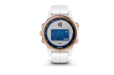 Image of Garmin Fenix 5S Plus, Sapphire, GPS Watch, NA, White Rose Gold/White 010-01987-06
