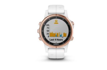 Image of Garmin Fenix 5S Plus, Sapphire, GPS Watch, NA, White Rose Gold/White 010-01987-06