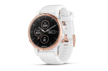 Image of Garmin Fenix 5S Plus, Sapphire, GPS Watch, NA, White Rose Gold/White 010-01987-06