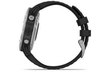 Image of Garmin Fenix 6 Multisport GPS Smartwatch, Silver w/Black Band, 010-02158-00