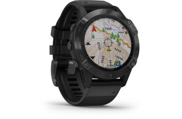 Image of Garmin Fenix 6 Pro Multisport Fitness Watch, Black w/Black Band, 010-02158-01