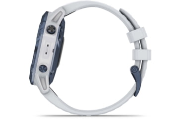 Image of Garmin Fenix 6 Pro Solar Watch, Mineral Blue w/Whitestone band, 010-02410-18