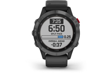 Image of Garmin Fenix 6 Pro Solar Watch, Slate Gray with Black Band, 010-02410-14