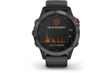 Image of Garmin Fenix 6 Pro Solar Watch, Slate Gray with Black Band, 010-02410-14
