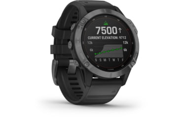 Image of Garmin Fenix 6 Pro Solar Watch, Slate Gray with Black Band, 010-02410-14