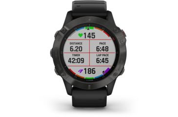 Image of Garmin Fenix 6 Sapphire Multisport Fitness Watch, Gray w/Black Band, 010-02158-10