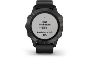 Image of Garmin Fenix 6 Sapphire Multisport Fitness Watch, Gray w/Black Band, 010-02158-10