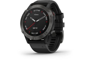 Image of Garmin Fenix 6 Sapphire Multisport Fitness Watch, Gray w/Black Band, 010-02158-10