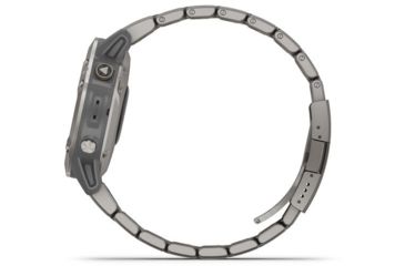 Image of Garmin Fenix 6 Sapphire Multisport Fitness Watch, Titanium Gray w/Ti Band, 010-02158-22