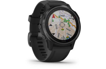 Image of Garmin Fenix 6S Pro Multisport GPS Smartwatch, Black w/ Black Band, 010-02159-13