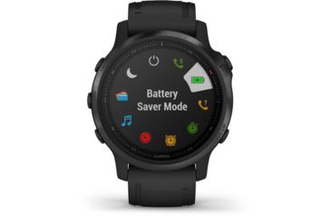 Image of Garmin Fenix 6S Pro Multisport GPS Smartwatch, Black w/ Black Band, 010-02159-13