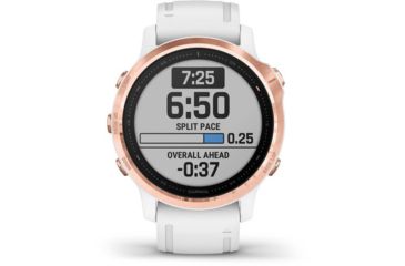 Image of Garmin Fenix 6S Pro Multisport GPS Smartwatch, Rose Gold w/White Band, 010-02159-10