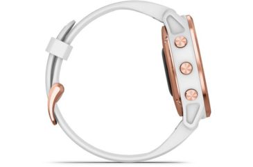 Image of Garmin Fenix 6S Pro Multisport GPS Smartwatch, Rose Gold w/White Band, 010-02159-10