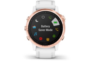 Image of Garmin Fenix 6S Pro Multisport GPS Smartwatch, Rose Gold w/White Band, 010-02159-10