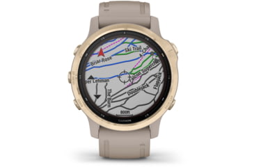 Image of Garmin Fenix 6S Pro Solar Watch, Light Gold w/ Light Sand Band, 010-02409-10