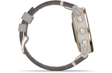Image of Garmin Fenix 6S Sapphire Multisport GPS Smartwatch, Champagne w/Shale Suede Band, 010-02159-39