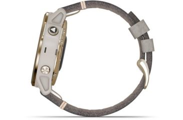 Image of Garmin Fenix 6S Sapphire Multisport GPS Smartwatch, Champagne w/Shale Suede Band, 010-02159-39