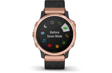 Image of Garmin Fenix 6S Sapphire Multisport GPS Smartwatch, Rose Gold/Black w/Nylon Band, 010-02159-36