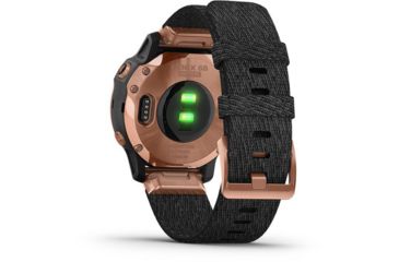 Image of Garmin Fenix 6S Sapphire Multisport GPS Smartwatch, Rose Gold/Black w/Nylon Band, 010-02159-36