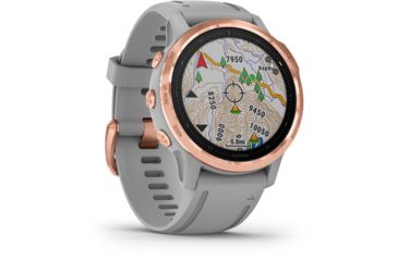 Image of Garmin Fenix 6S Sapphire Multisport GPS Smartwatch, Rose Gold w/Gray Band, 010-02159-20