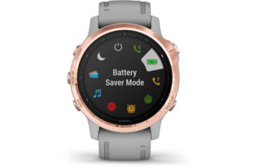 Image of Garmin Fenix 6S Sapphire Multisport GPS Smartwatch, Rose Gold w/Gray Band, 010-02159-20