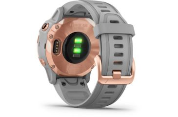 Image of Garmin Fenix 6S Sapphire Multisport GPS Smartwatch, Rose Gold w/Gray Band, 010-02159-20
