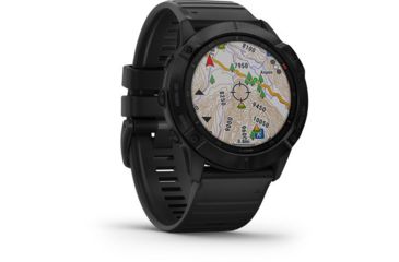Image of Garmin Fenix 6X Pro Multisport GPS Smartwatch, Black w/Black Band, 010-02157-00